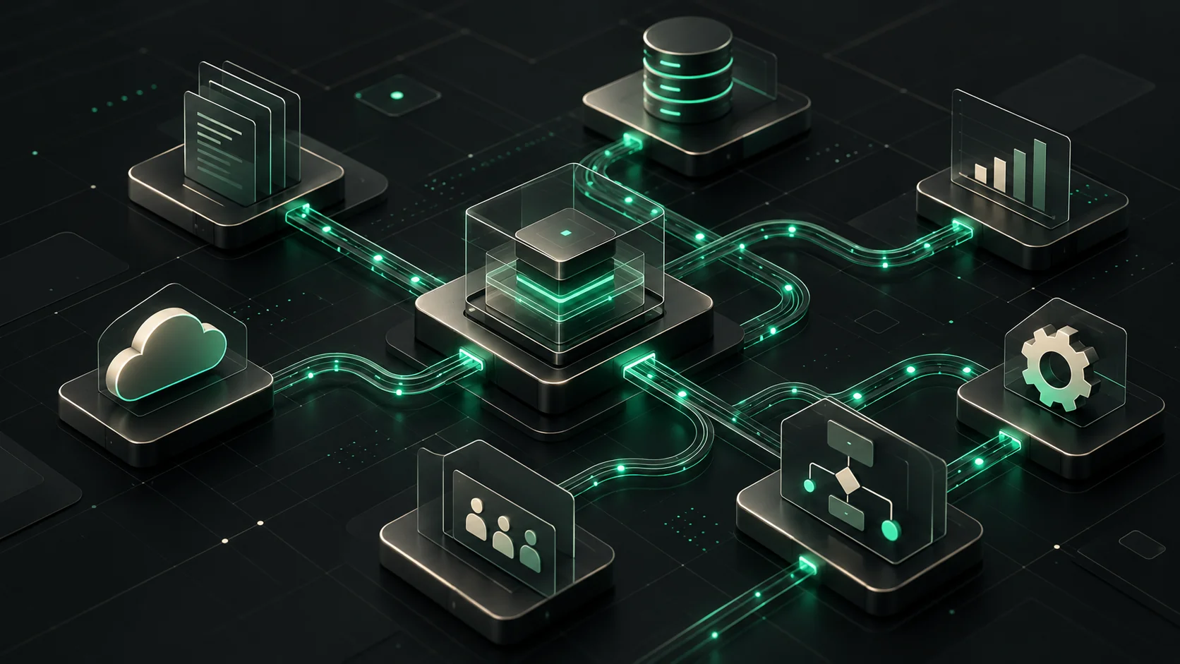 CRM и автоматизация illustrative interface